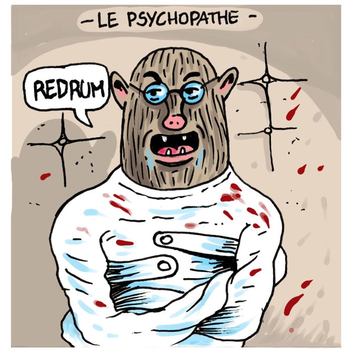 Quel confinement es-tu ? : le psychopathe (dessin)