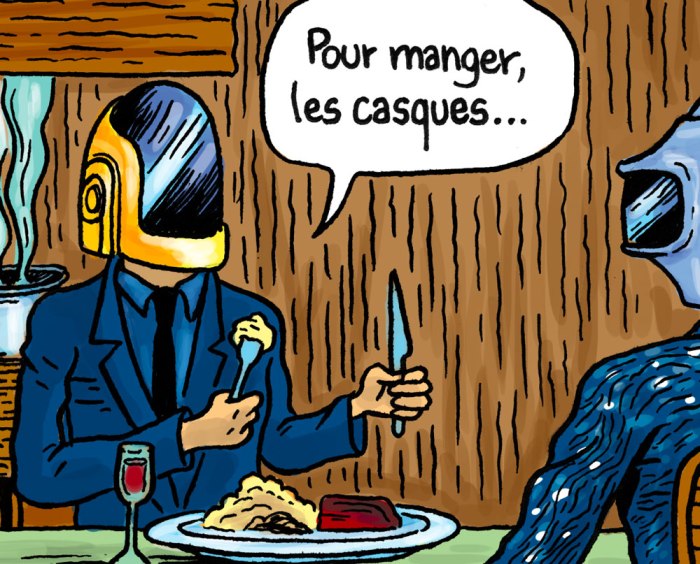 Déconfinement : réouverture des restos (et retour de Daft Punk) - dessin humour