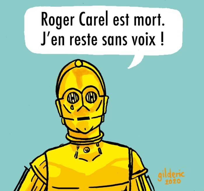 C3PO rend hommage à Roger Carel (dessin, blog bd)