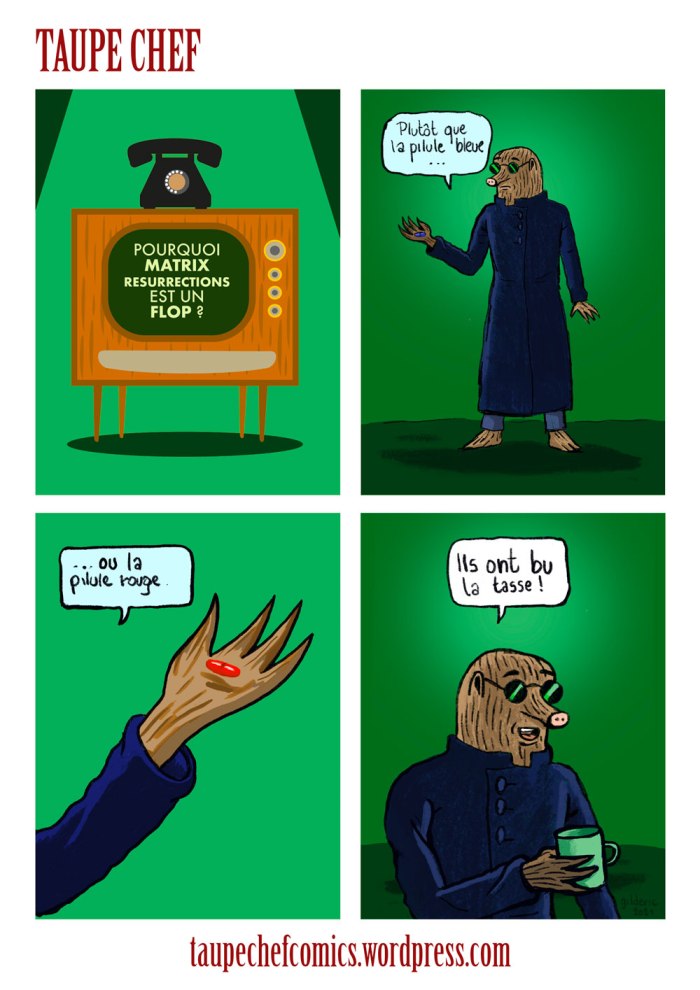 Pourquoi Matrix Resurrections est un flop ? - dessin humour/strip BD